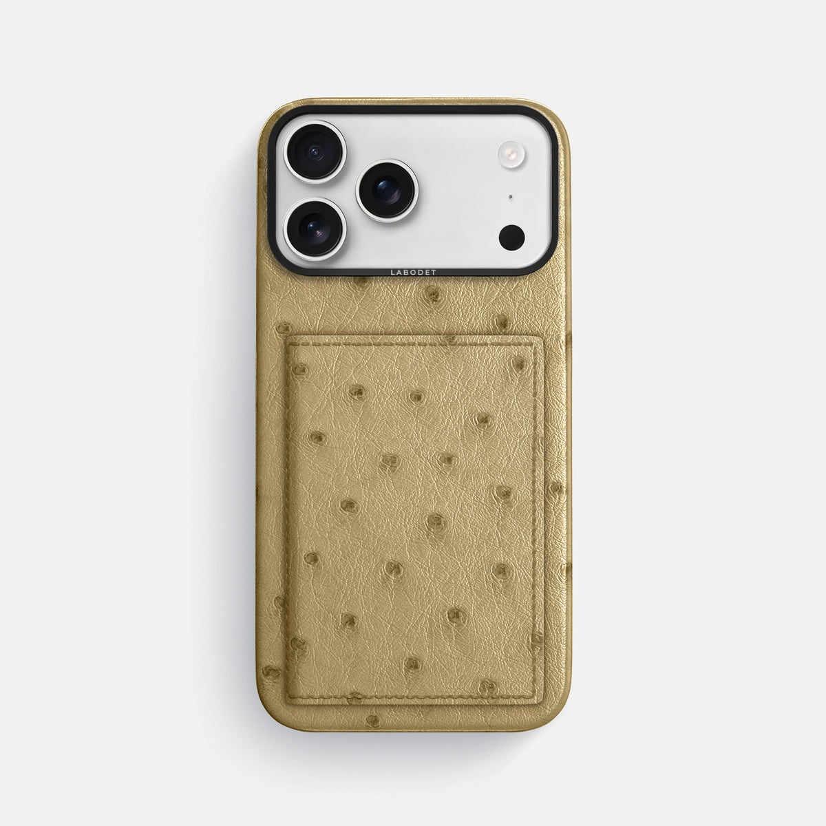 Bi-Fold Case For iPhone 18 Pro Max In Ostrich -1 | Desert-Sand-Black