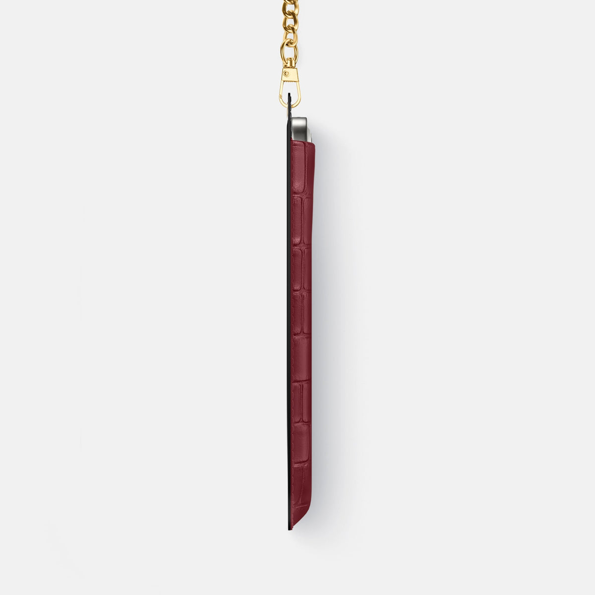 Crossbody Bag For iPhone 18 Pro Max In Alligator -4 | Burgundy-Gold