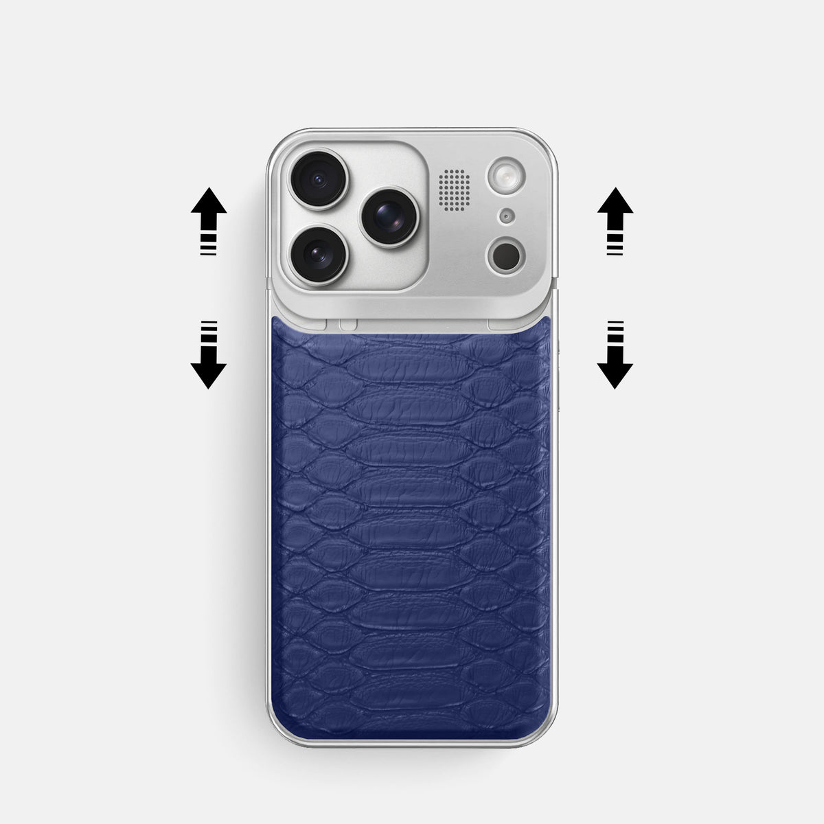 Metal Case For iPhone 17 Pro In Python -2 | Royal-Blue-Steel