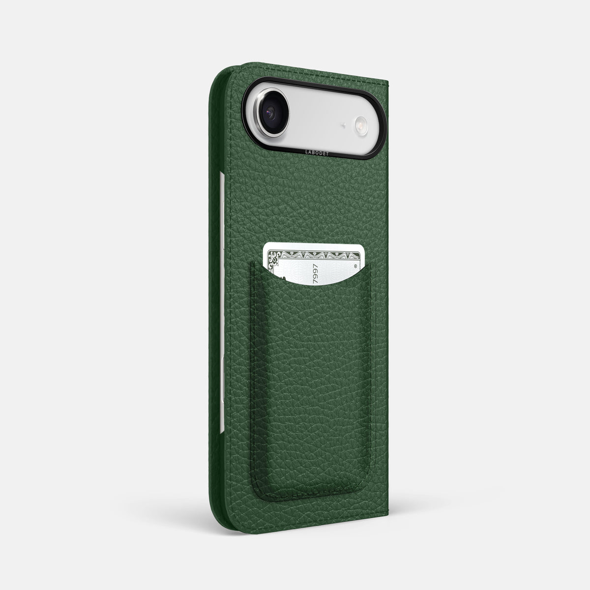 Folio Case with Card For iPhone 17 Air In Calf -1 | Dark-Green-Black