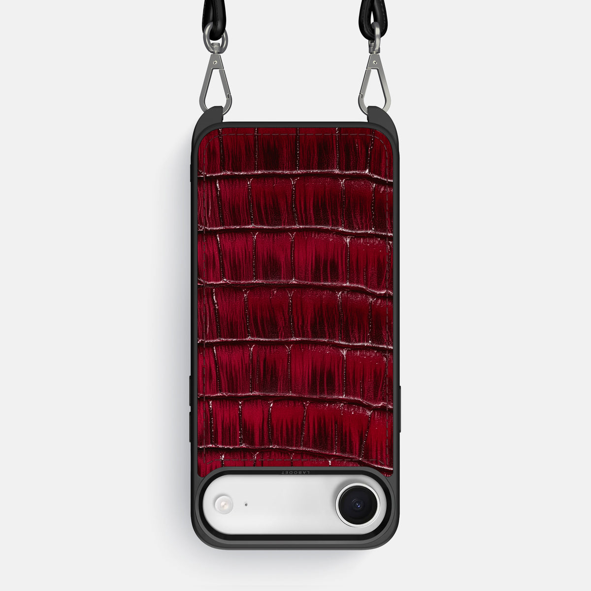 Crossbody Sport Case For iPhone 17 Air In Patina Alligator -1 | Havana-Burgundy