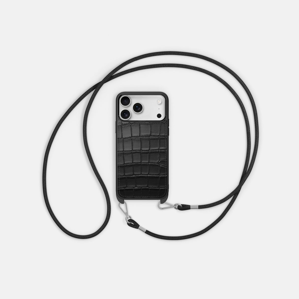 Crossbody Sport Case For iPhone 18 Pro Max In Alligator -5 | Black
