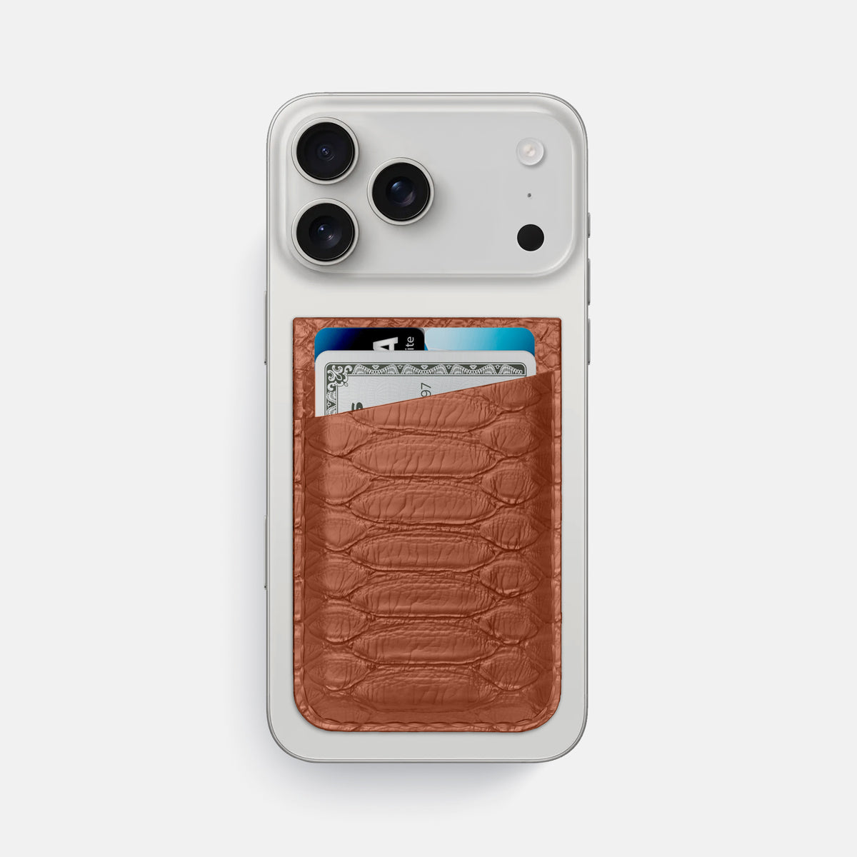 MagSafe Wallet For iPhone 17 Pro Max In Python -1 | Medium-Brown