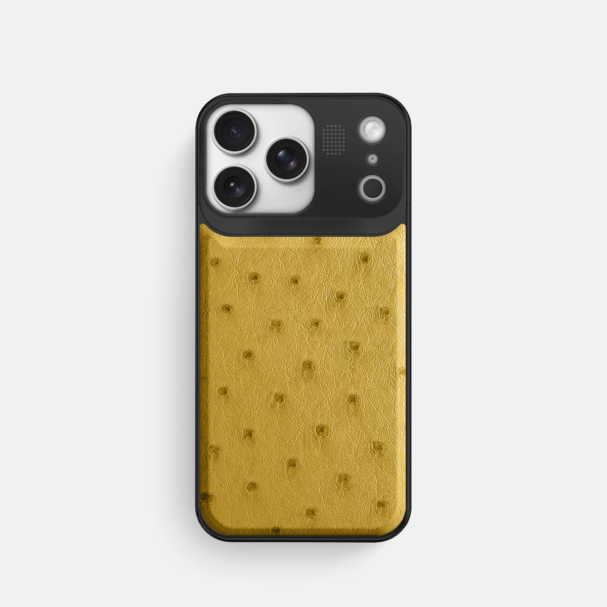 Metal Case For iPhone 17 Pro In Ostrich -1 | Gold-Black
