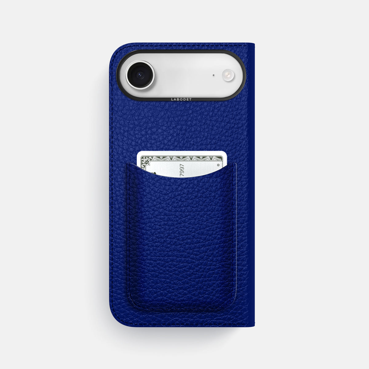Folio Case with Card For iPhone 17 Air In Calf -3 | Royal-Blue-Black