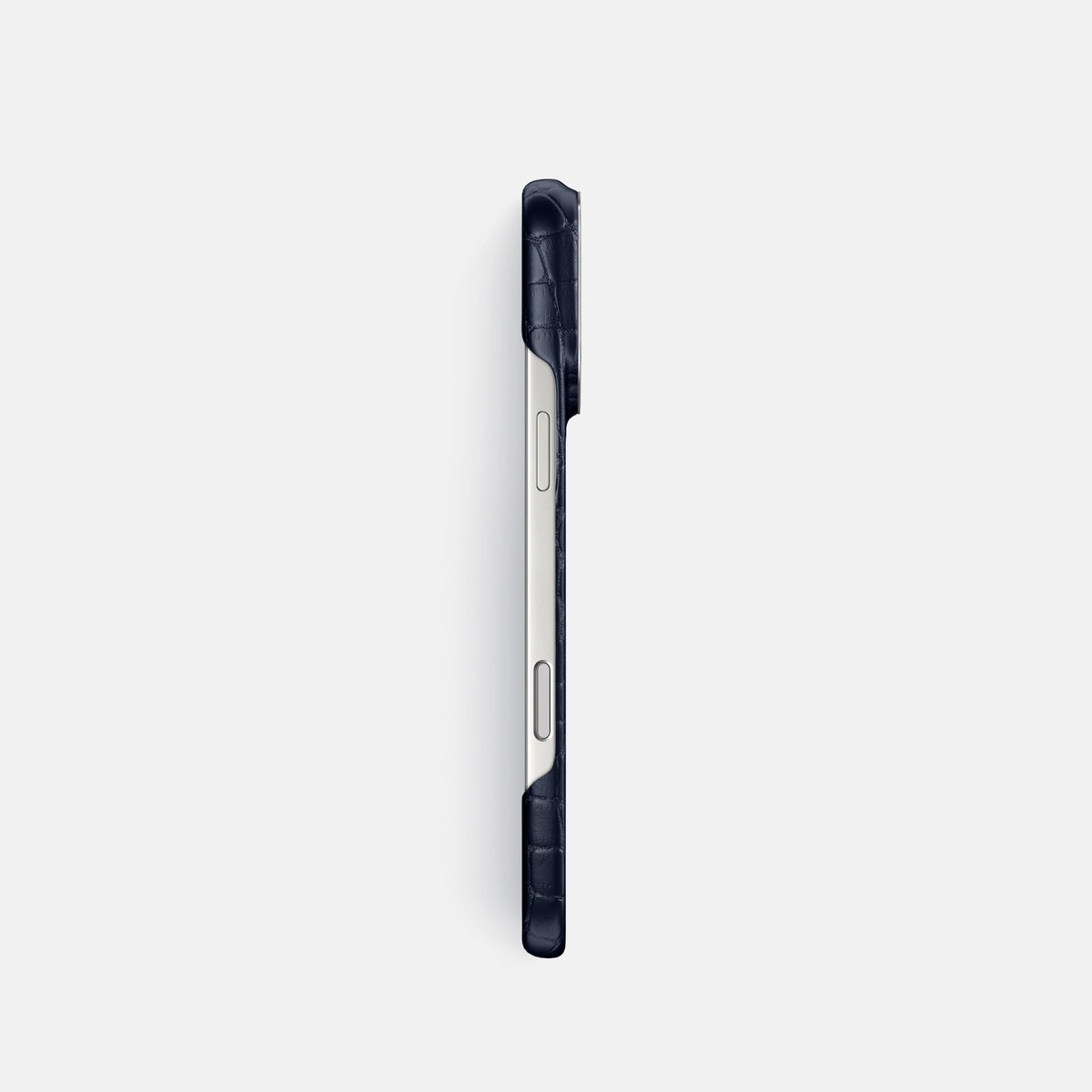 Classic Case For iPhone 18 Pro In Alligator -3 | Navy-Blue-Steel