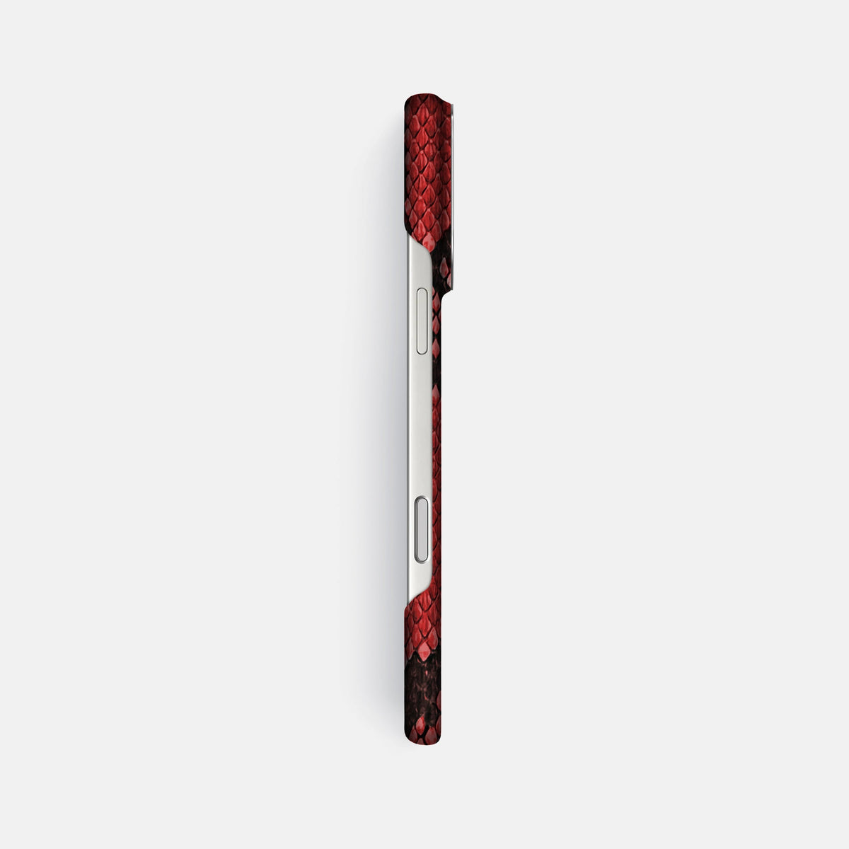 Classic Case For iPhone 18 Pro Max In Deluxe Python -3 | Red-Steel