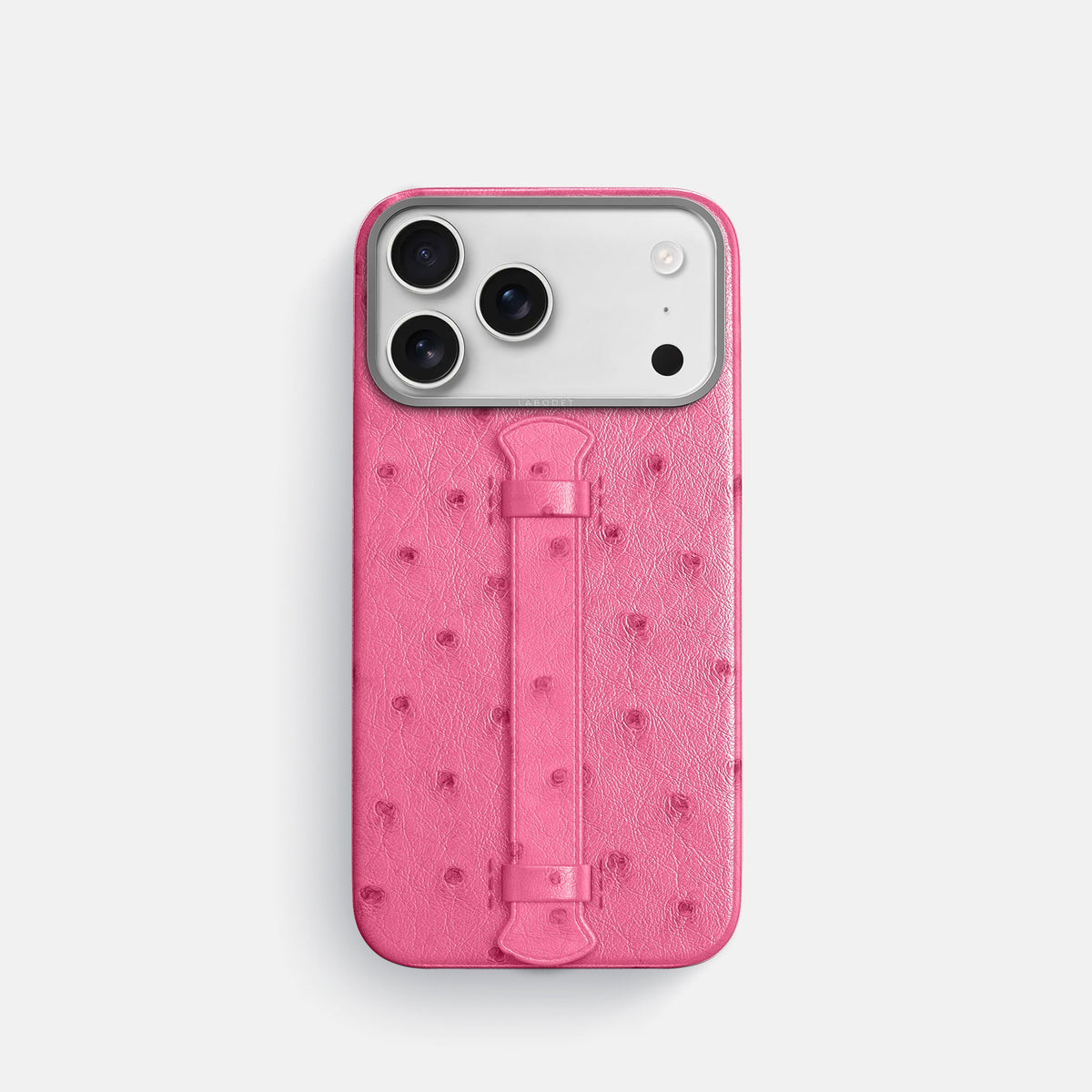 Center Handle For iPhone 18 Pro In Ostrich -1 | Pink-Steel