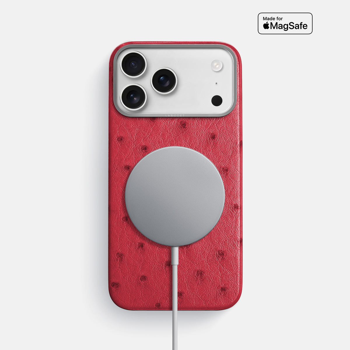 Classic Case For iPhone 17 Pro Max In Ostrich -5 | Red-Steel