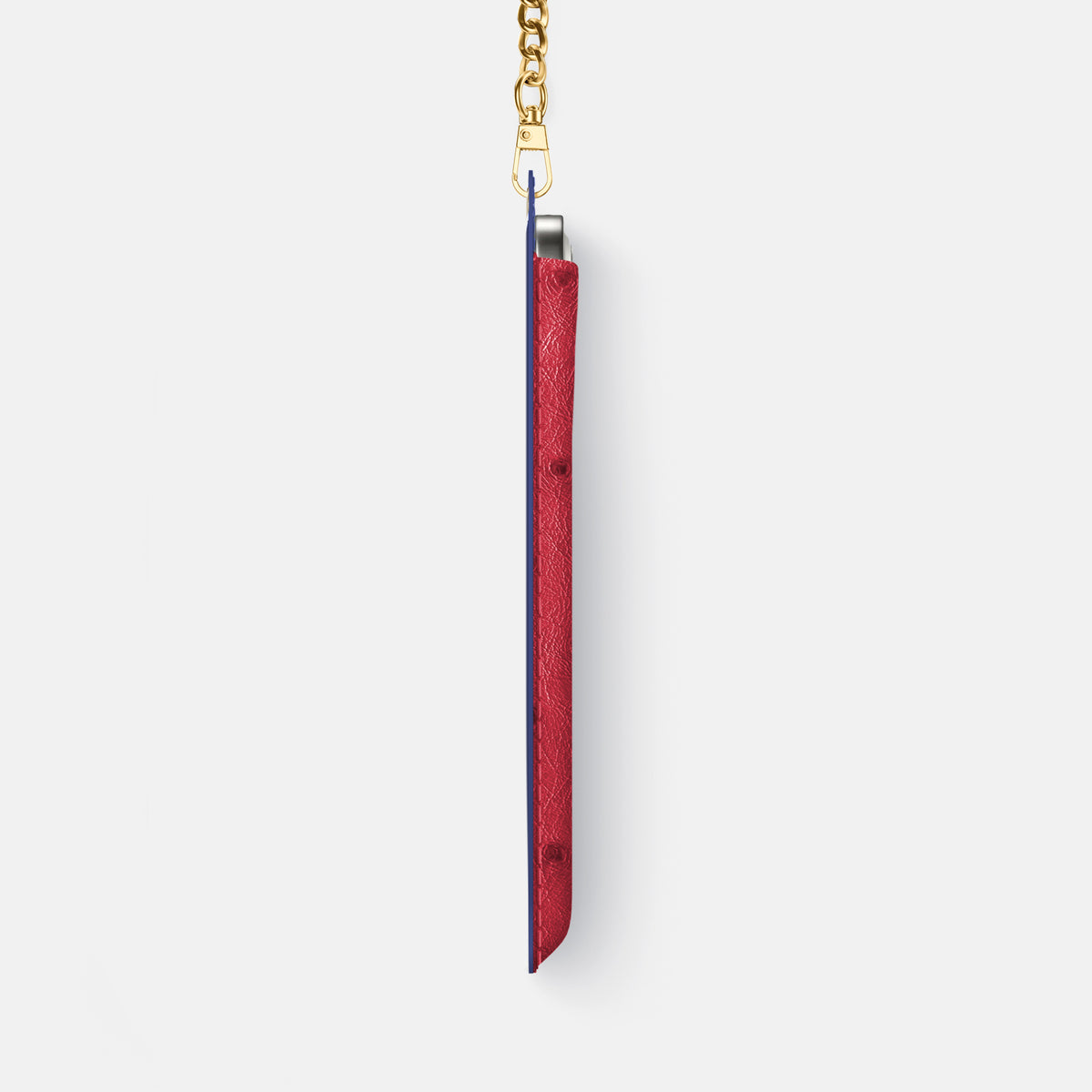 Crossbody Bag For iPhone 17 Pro Max In Ostrich -4 | Red-Gold
