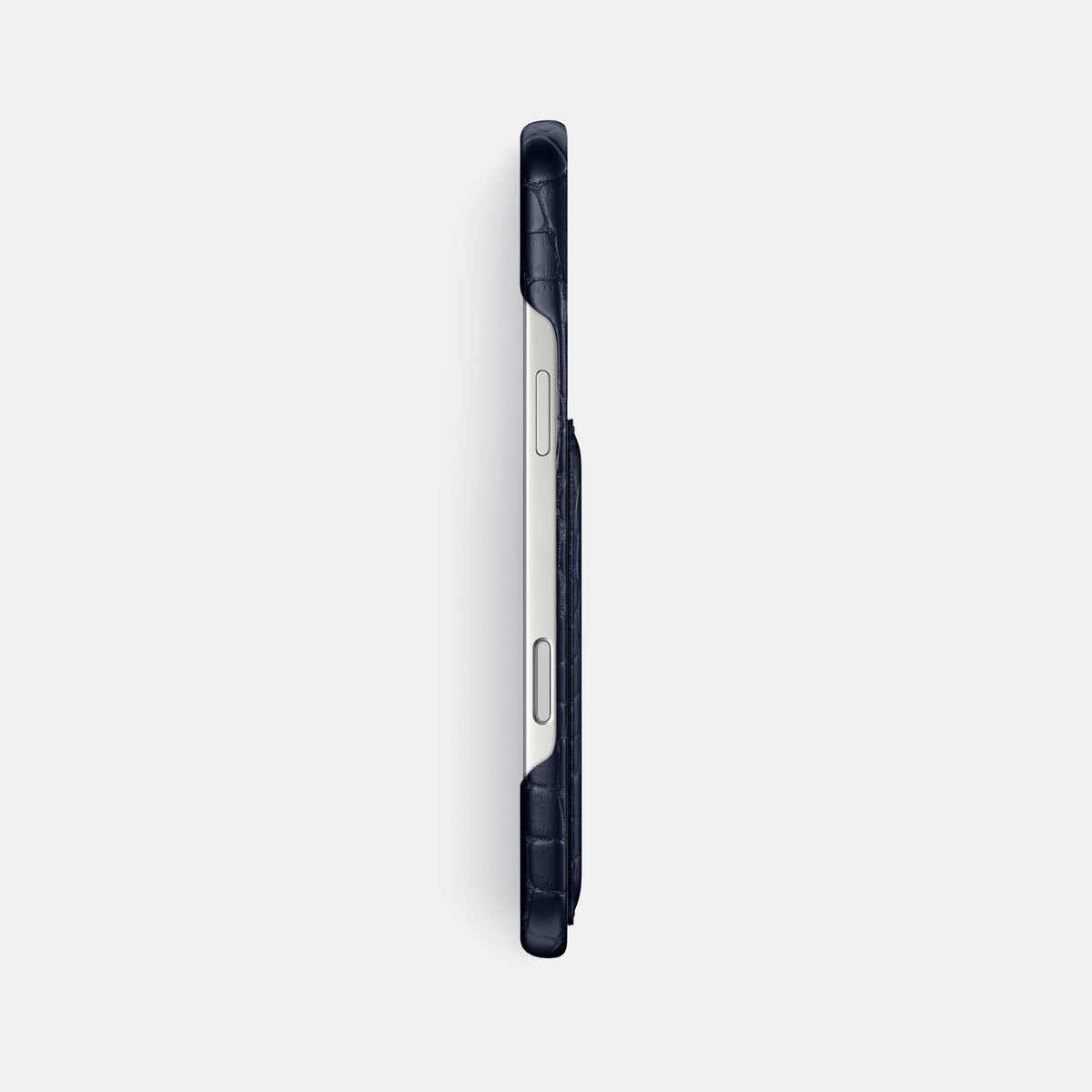 Slim Card Case For iPhone 17 Pro Max In Alligator -3 | Navy-Blue