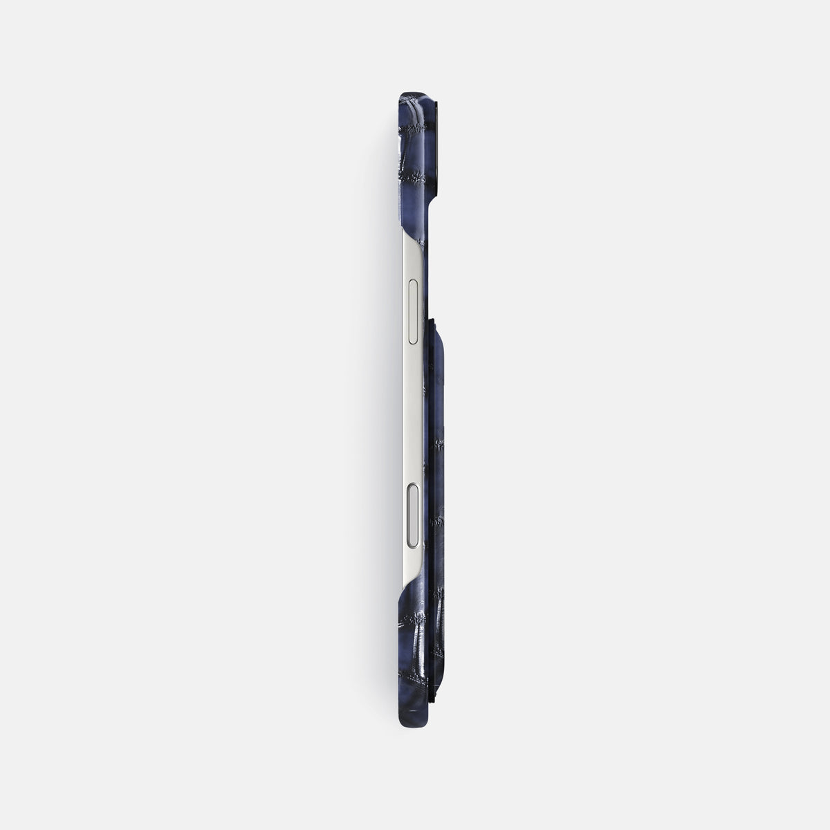 Double Card Case For iPhone 17 Air In Patina Alligator -3 | Havana-Blue-Black