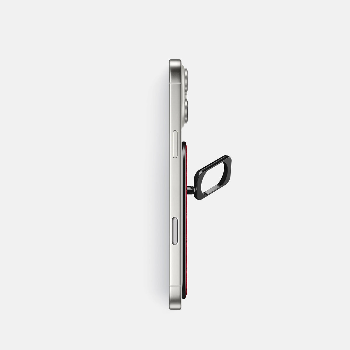 MagSafe Ring For iPhone 17 Pro In Porosus Crocodile -3 | Burgundy-Black