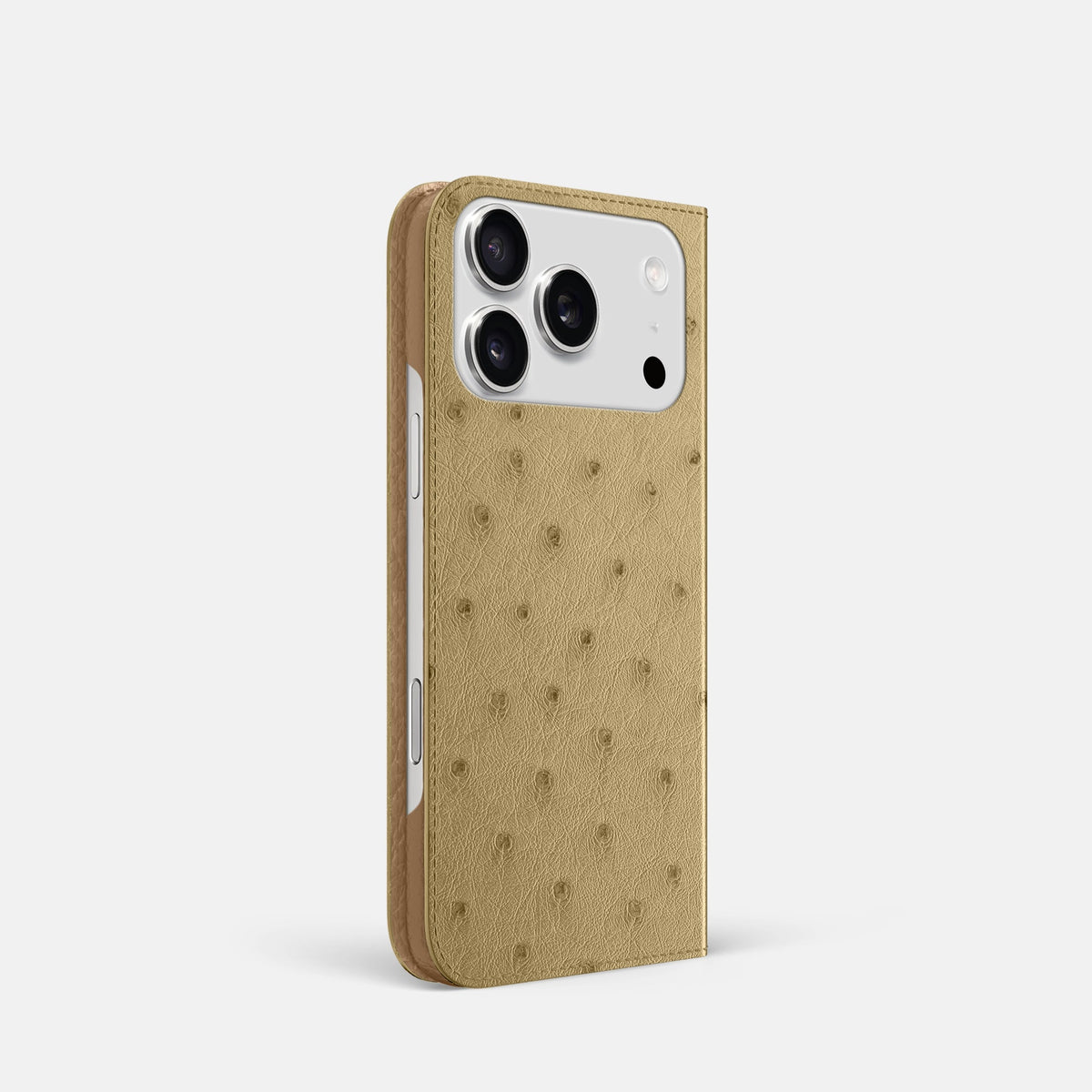Folio Slim Case For iPhone 18 Pro In Ostrich -1 | Desert-Sand