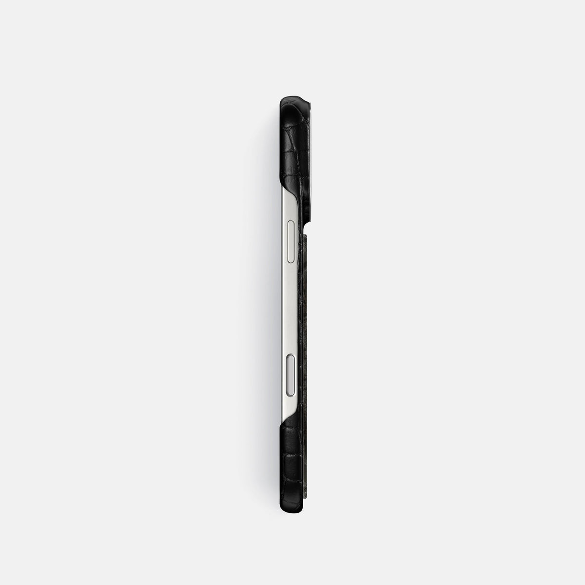 Classic Case With Carbon Dragon For iPhone 18 Pro In Alligator -3 | Black-Steel