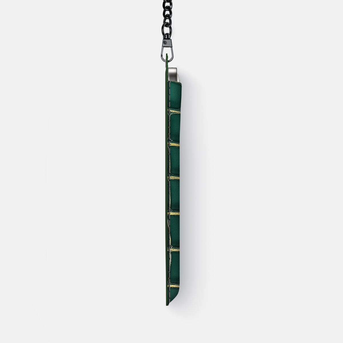 Crossbody Bag For iPhone 17 Air In Patina Alligator -4 | Cambridge-Black