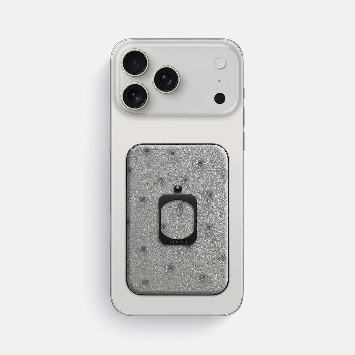 MagSafe Ring For iPhone 17 Pro Max In Ostrich -2 | Silver-Black