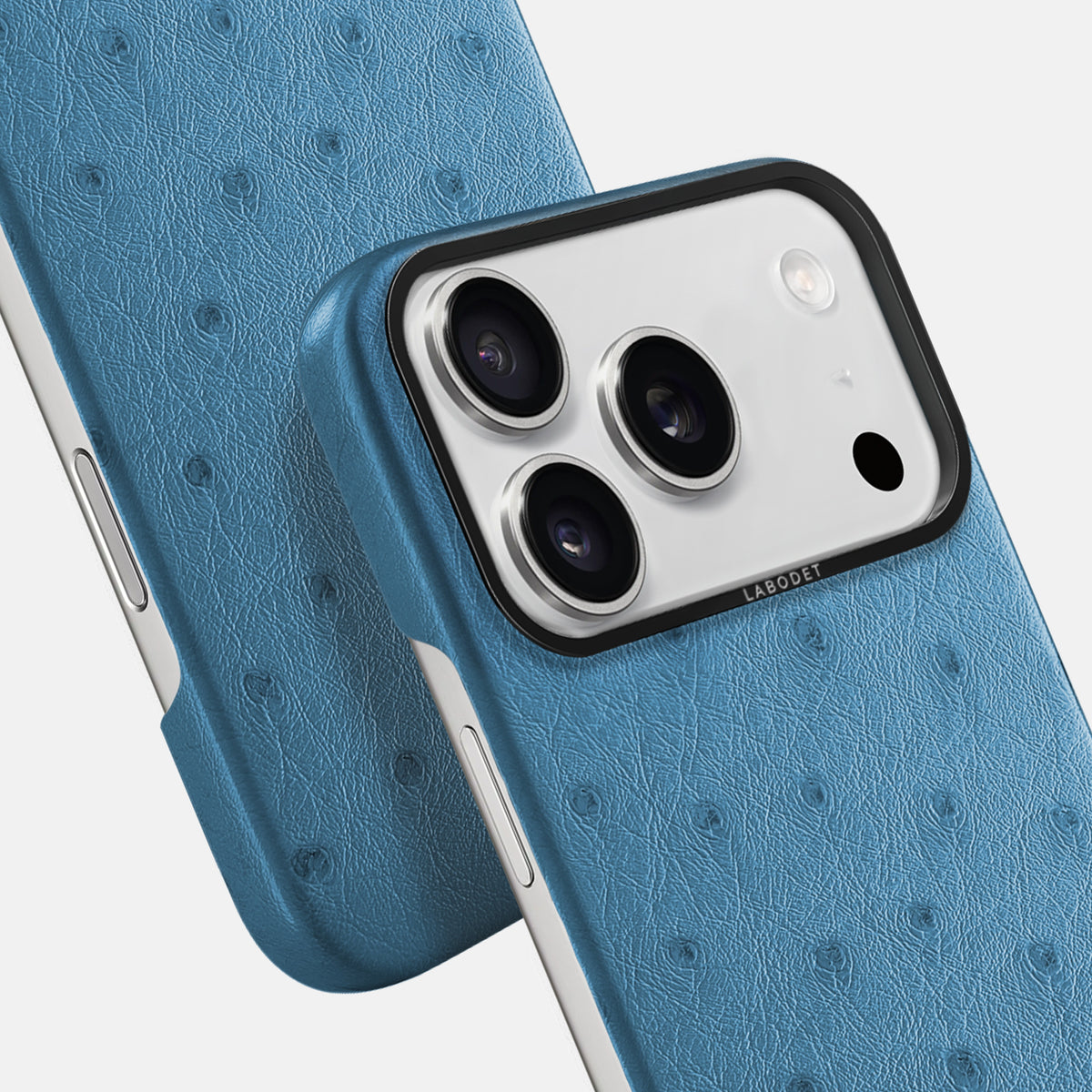 Classic Case For iPhone 17 Pro Max In Ostrich -6 | Blue-Jeans-Black