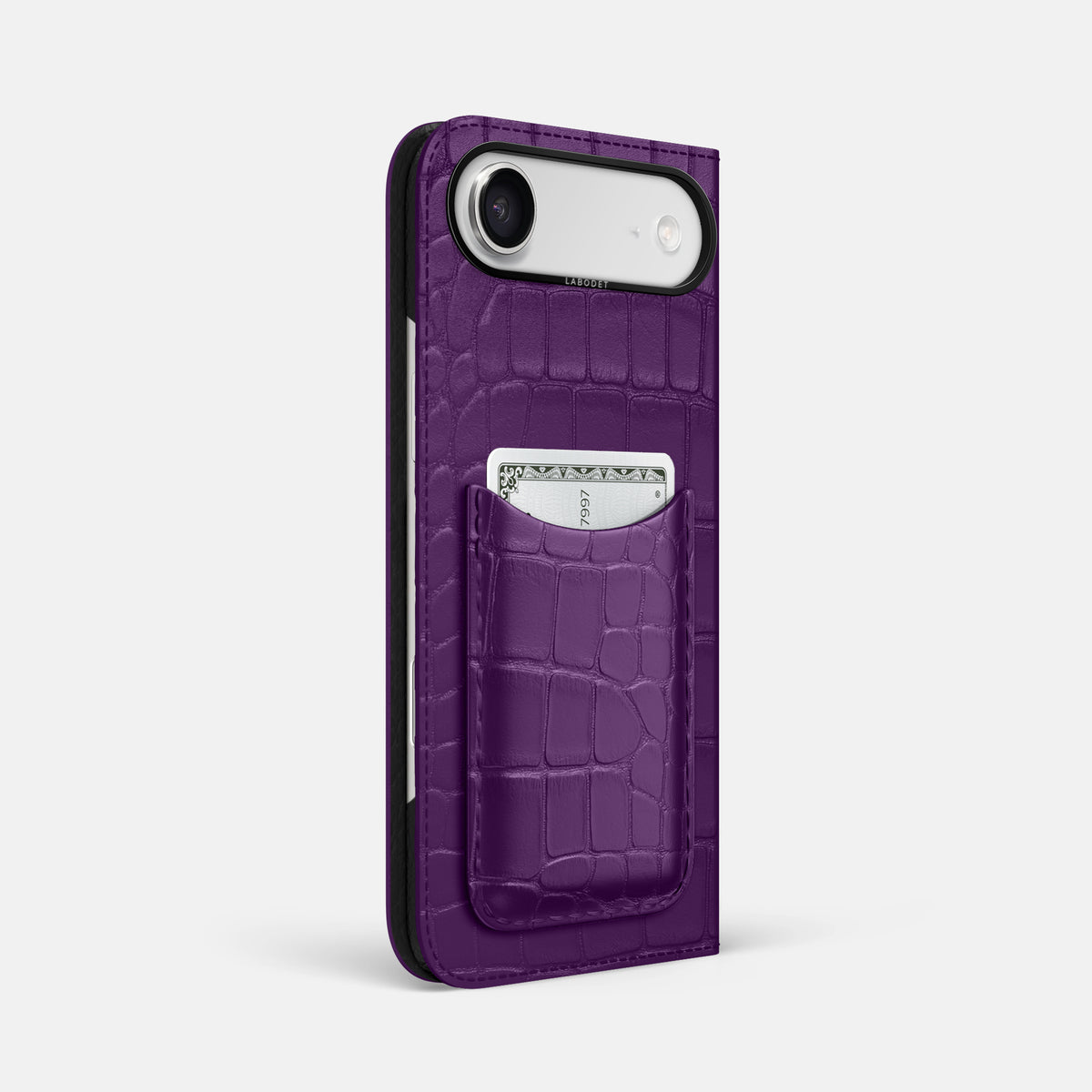 Folio Case with Card For iPhone 17 Air In Alligator -1 | Purple-Black