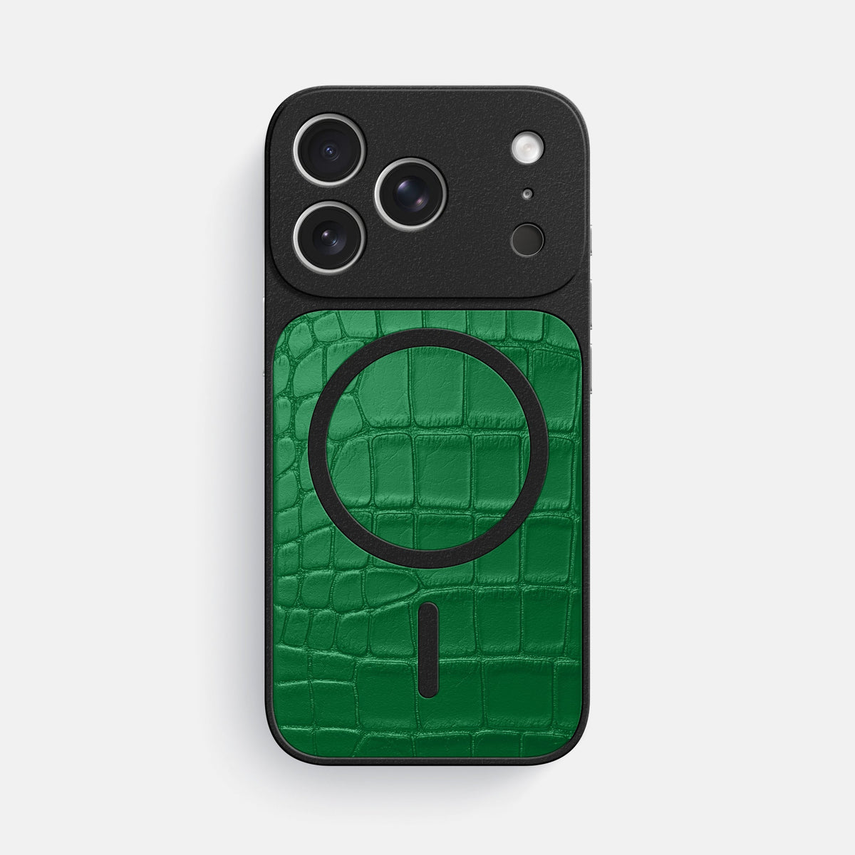 MagSafe Mask For iPhone 18 Pro Max In Alligator -3 | Forest-Green