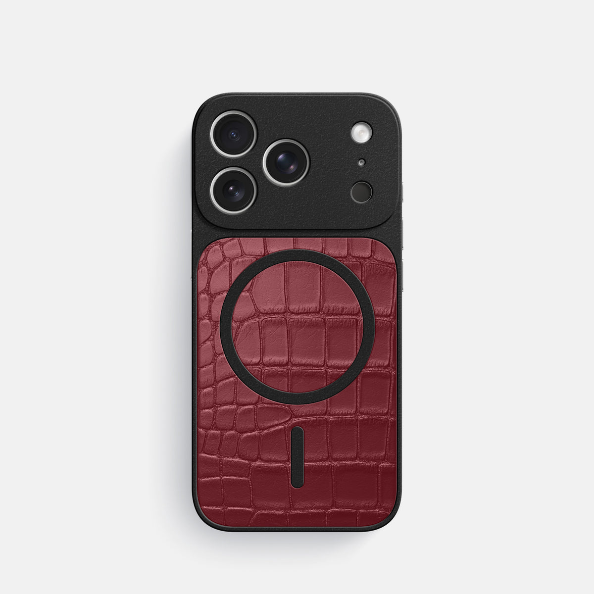 MagSafe Mask For iPhone 17 Pro In Alligator -3 | Burgundy
