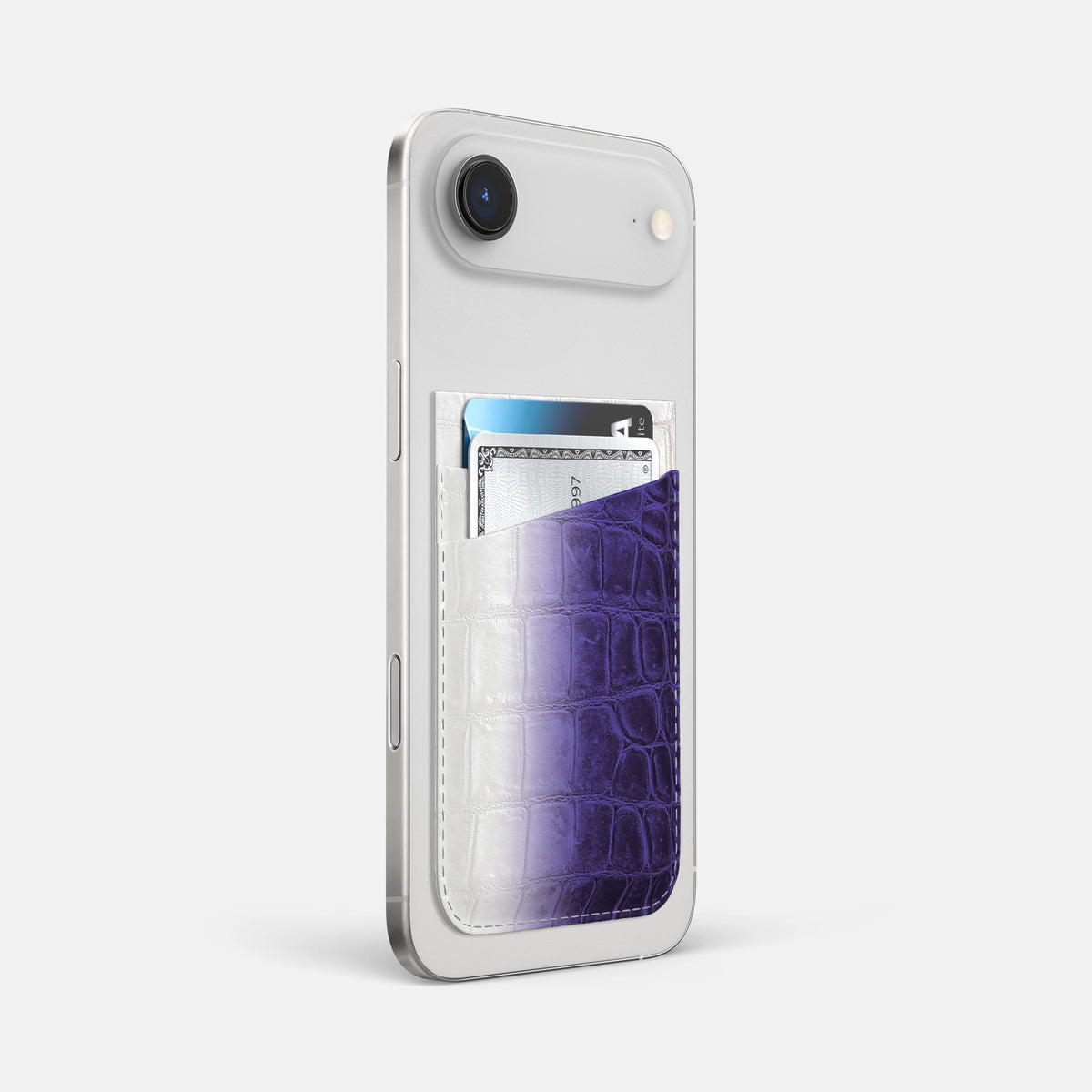 MagSafe Wallet For iPhone 17 Air In Himalayan Crocodile -2 | Purple