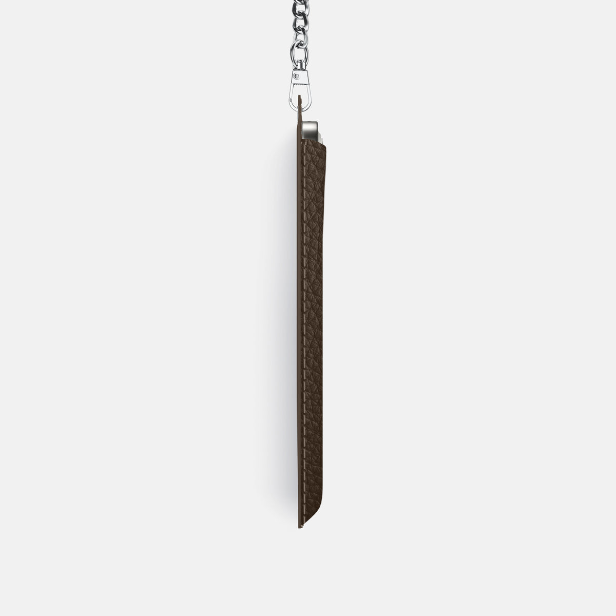 Crossbody Bag For iPhone 17 Pro In Calf -4 | Dark-Brown-Steel