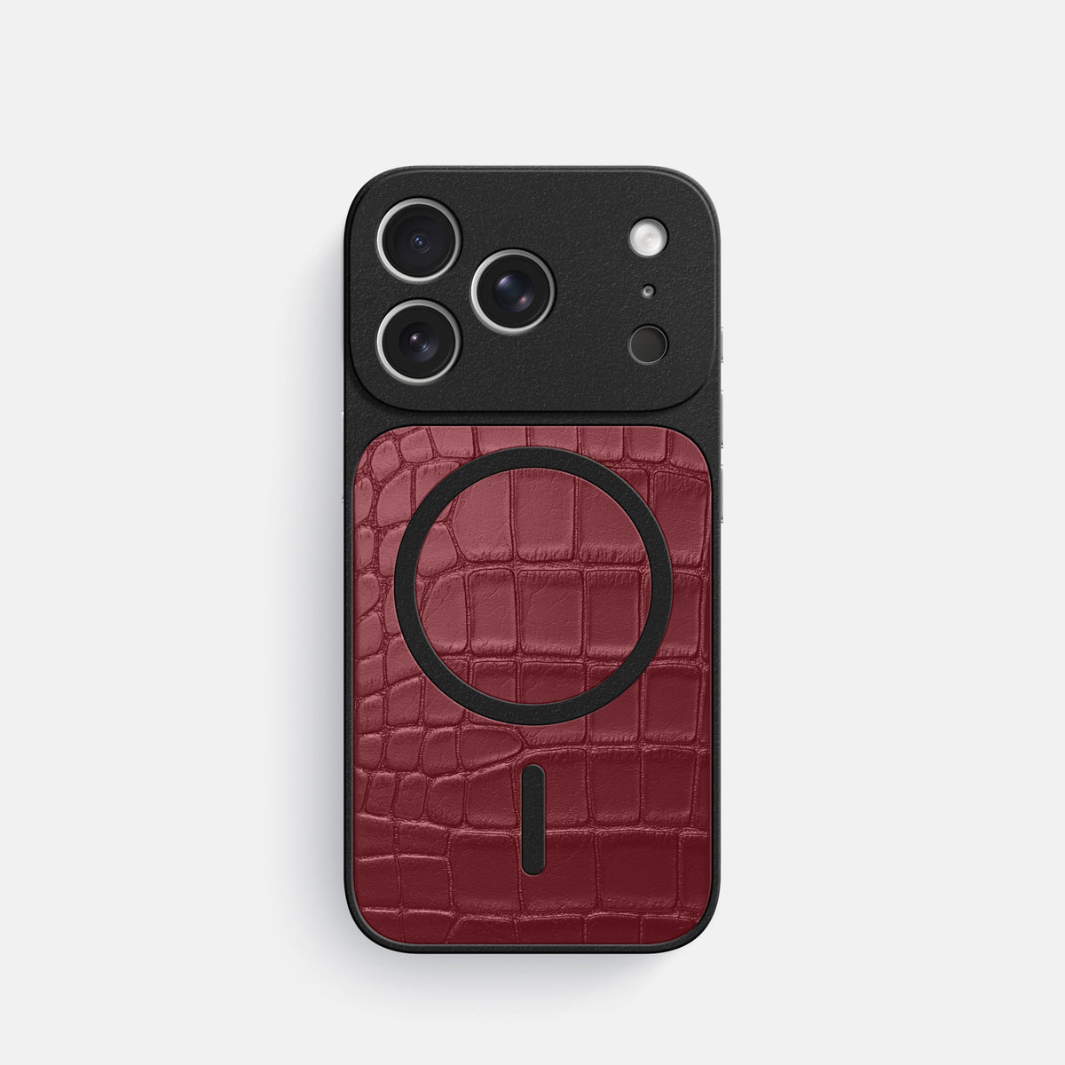 MagSafe Mask For iPhone 18 Pro In Alligator -3 | Burgundy