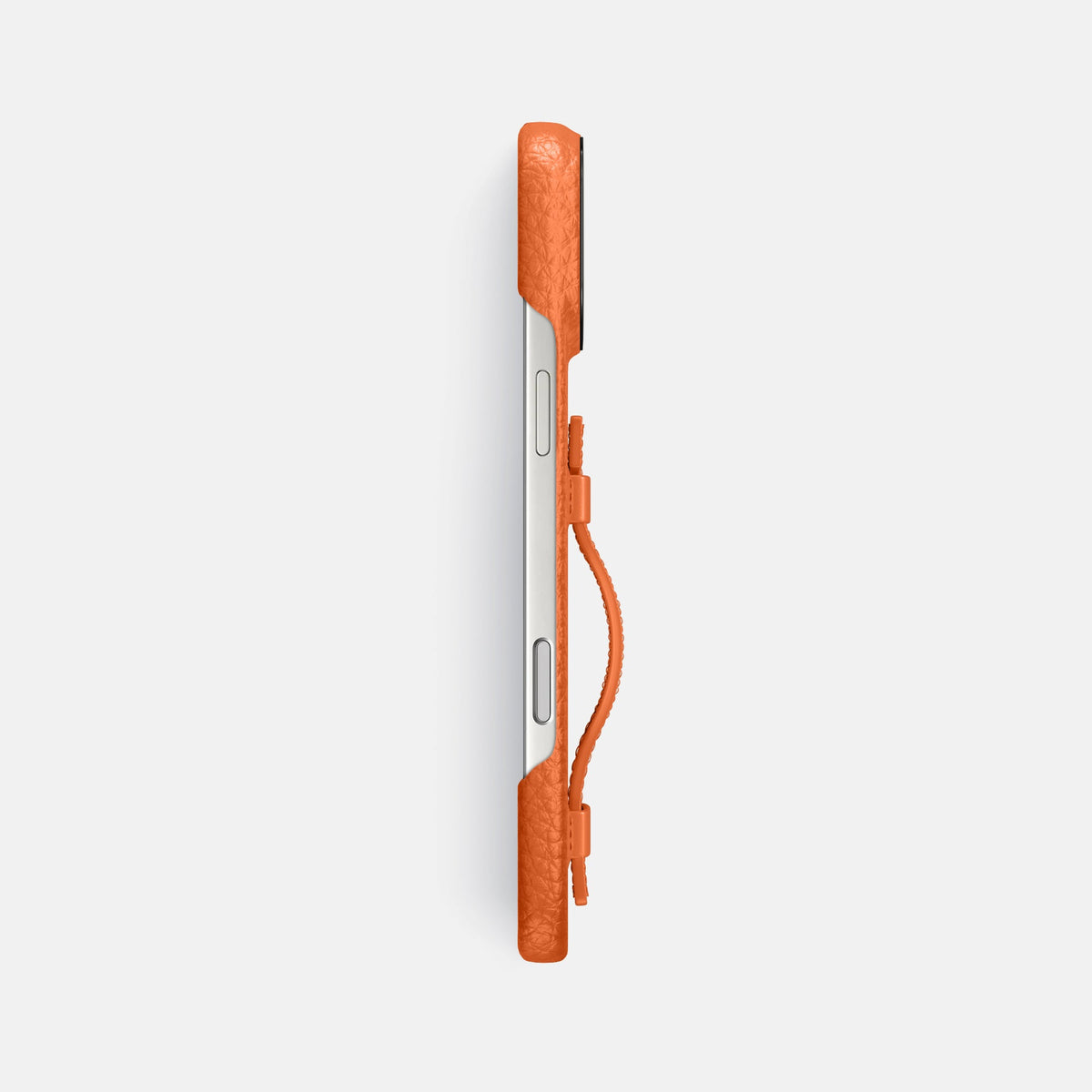 Handle Case For iPhone 18 Pro Max In Calf -3 | Orange-Black