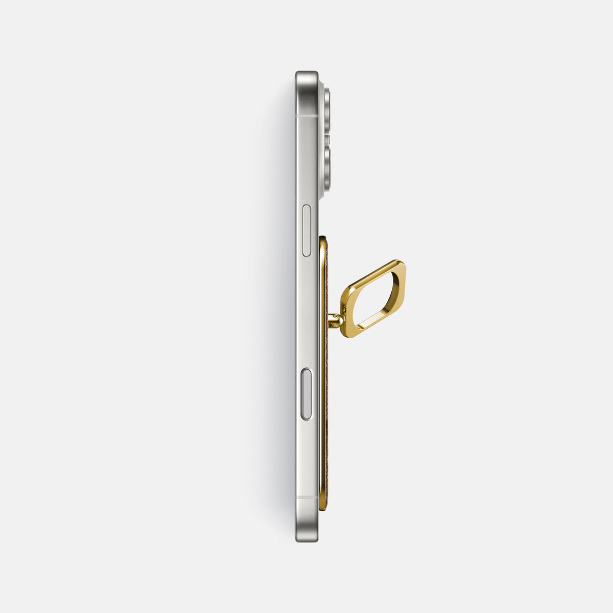 MagSafe Ring For iPhone 17 Pro Max In Ostrich -3 | Chocolate-Gold