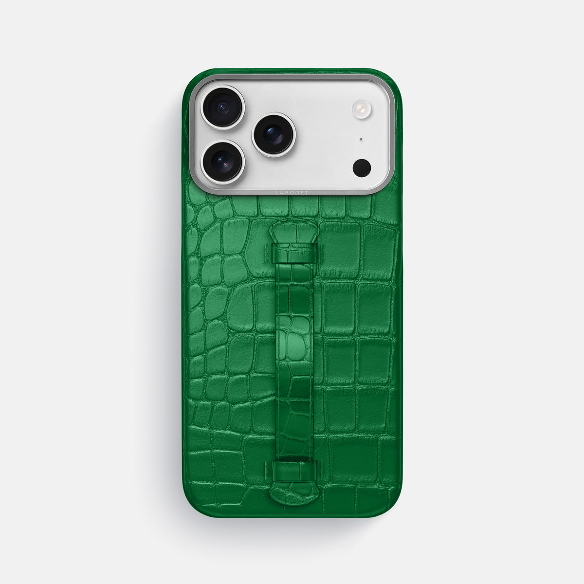 Center Handle For iPhone 17 Pro Max In Alligator -2 | Forest-Green-Steel