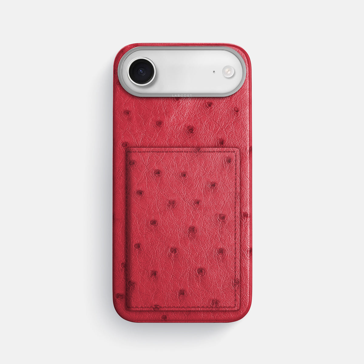 Bi-Fold Case For iPhone 17 Air In Ostrich -1 | Red-Steel