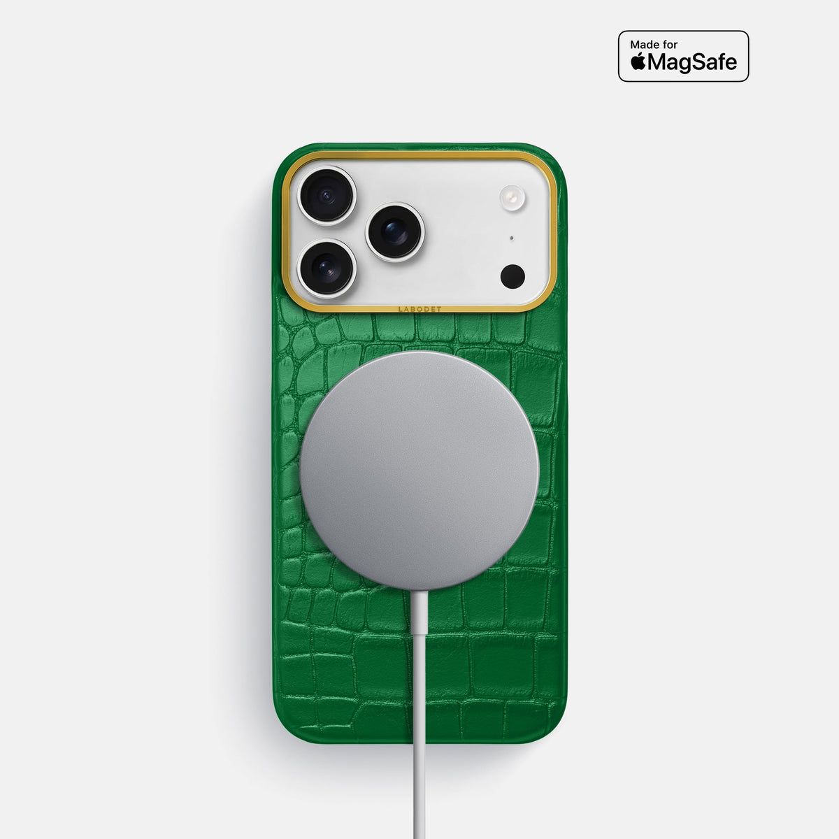 Classic Case For iPhone 18 Pro In Alligator -5 | Forest-Green-Gold