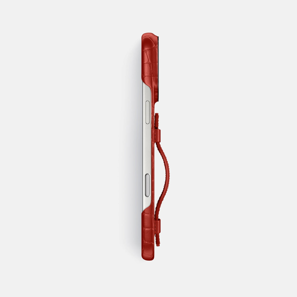 Handle Case For iPhone 18 Pro Max In Alligator -3 | Red-Black