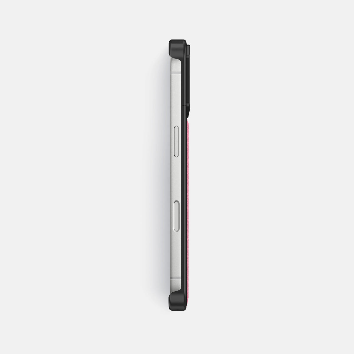Metal Case For iPhone 17 Pro Max In Calf -3 | Pink-Black