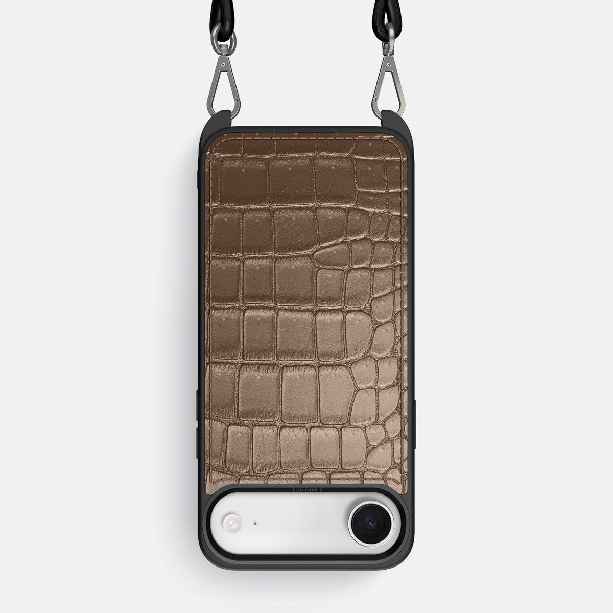 Crossbody Sport Case For iPhone 17 Air In Porosus Crocodile -1 | Fur-Brown