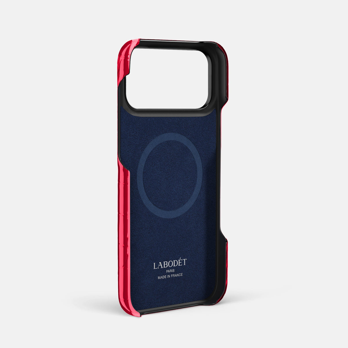 Classic Case For iPhone 18 Pro Max In Shiny Alligator -4 | Cherry-Black