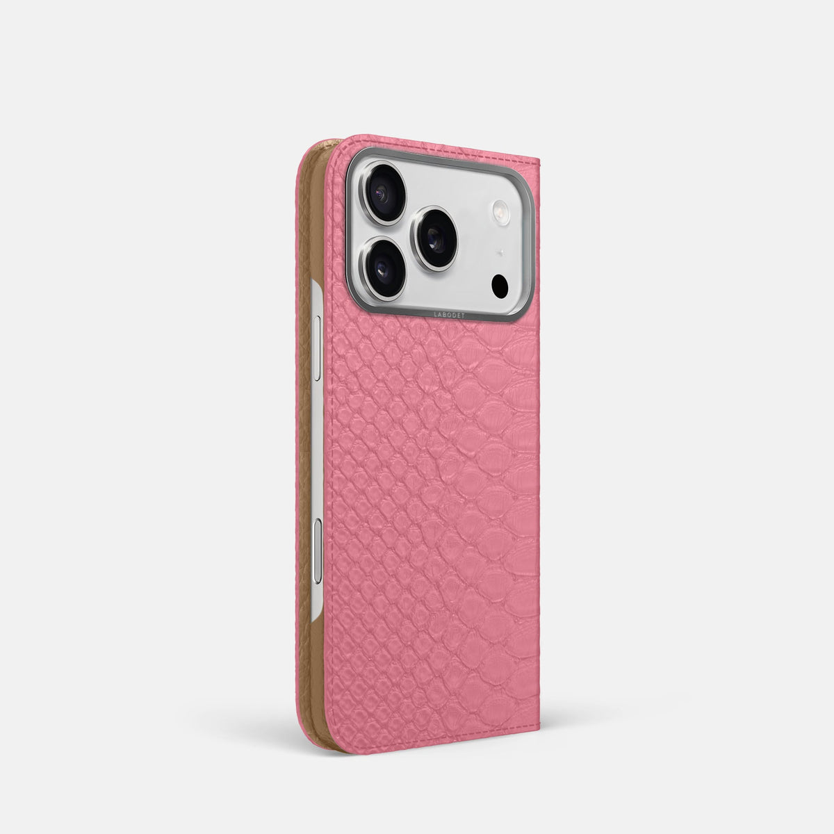 Folio Case For iPhone 18 Pro In Python -1 | Pink-Steel