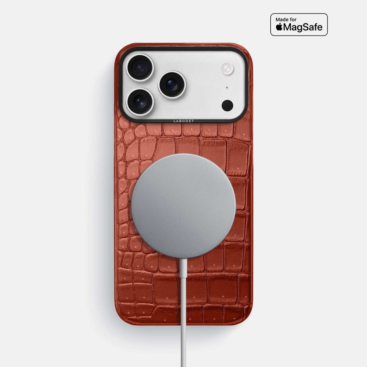 Classic Case For iPhone 17 Pro Max In Porosus Crocodile -5 | Mahogany-Brown-Black