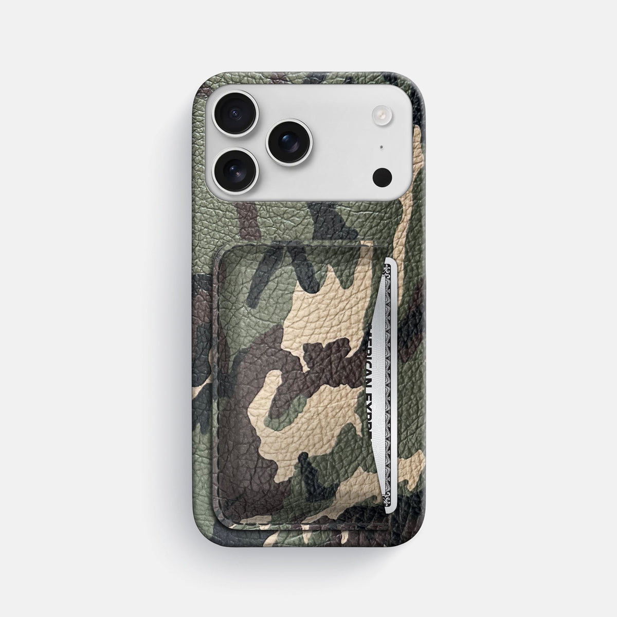 Slim Card Case For iPhone 18 Pro Max In Calf -1 | Camouflage