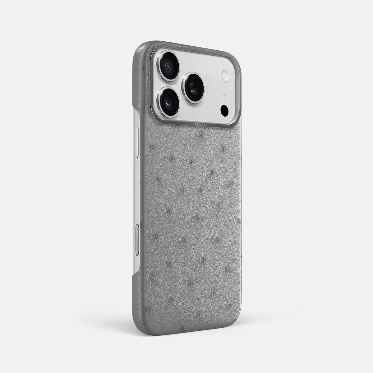 Classic Case For iPhone 17 Pro Max In Ostrich -2 | Silver-Steel