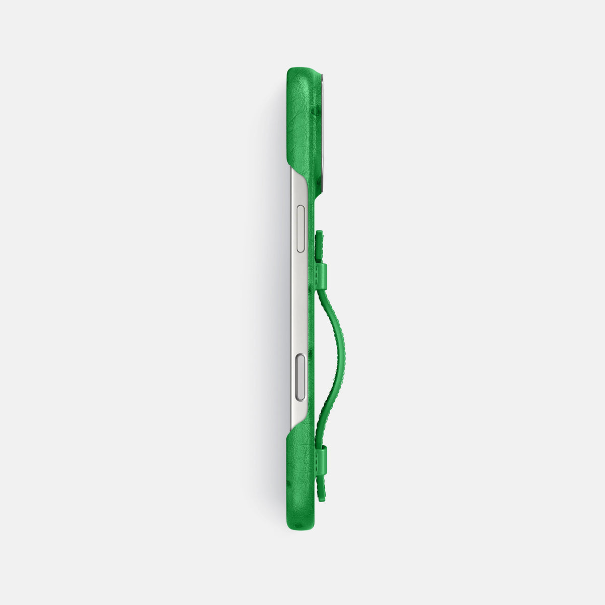 Handle Case For iPhone 17 Pro Max In Ostrich -3 | Kentucky-Green-Steel