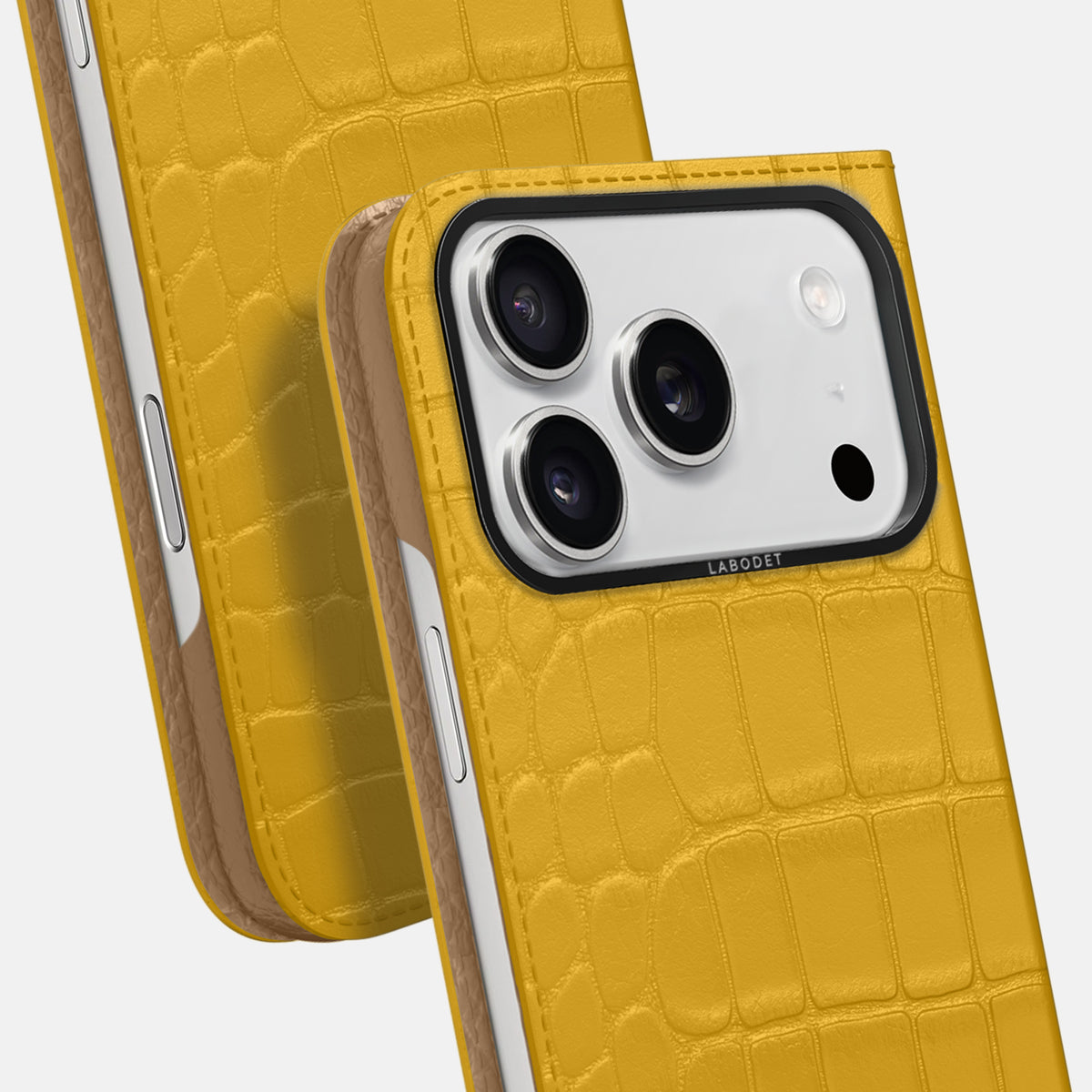 Folio Case For iPhone 17 Pro Max In Alligator -5 | Yellow-Black