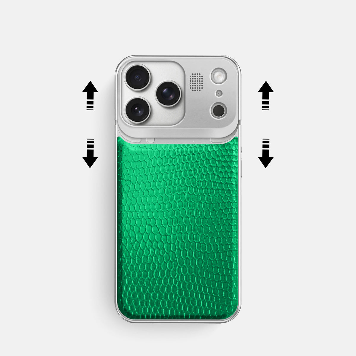 Metal Case For iPhone 17 Pro In Lizard -2 | Apple-Green-Steel