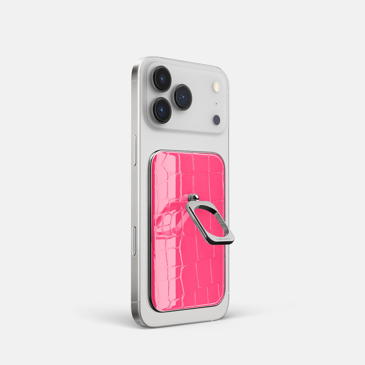MagSafe Ring For iPhone 18 Pro In Shiny Alligator -1 | Pink-Panther-Steel