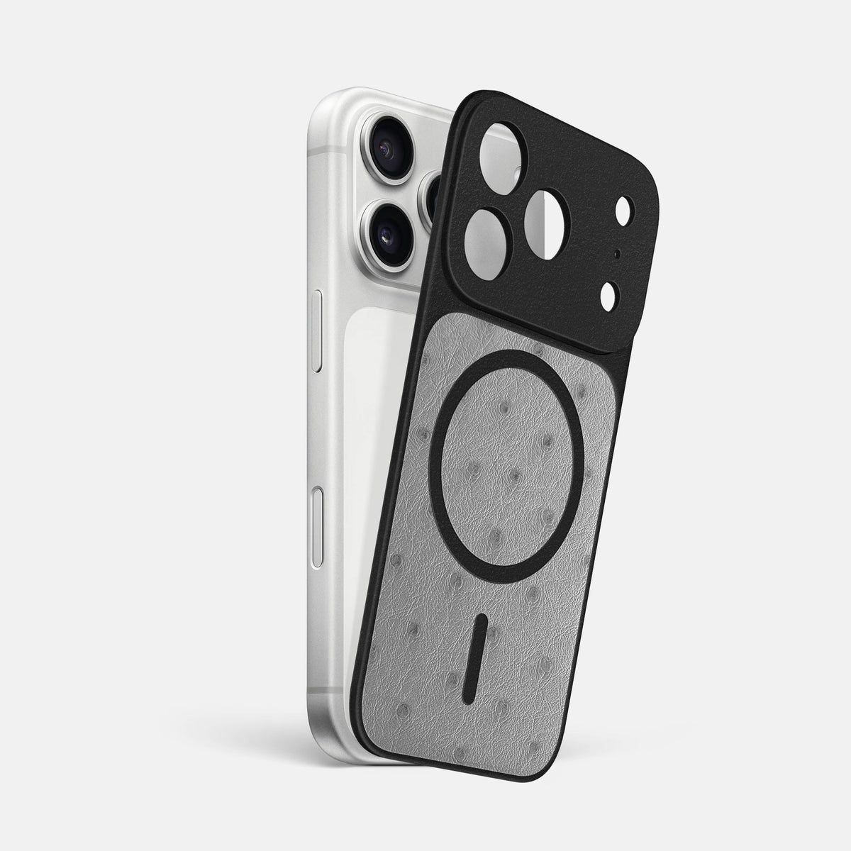 MagSafe Mask For iPhone 18 Pro Max In Ostrich -1 | Silver