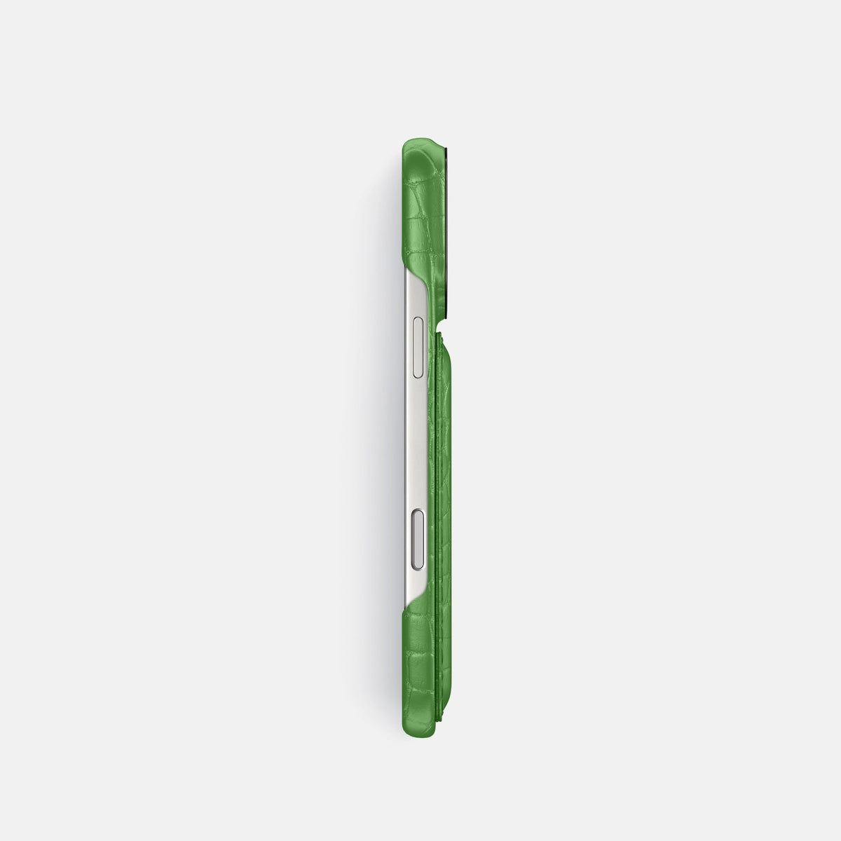 Double Card Case For iPhone 18 Pro In Alligator -3 | Apple-Green-Black