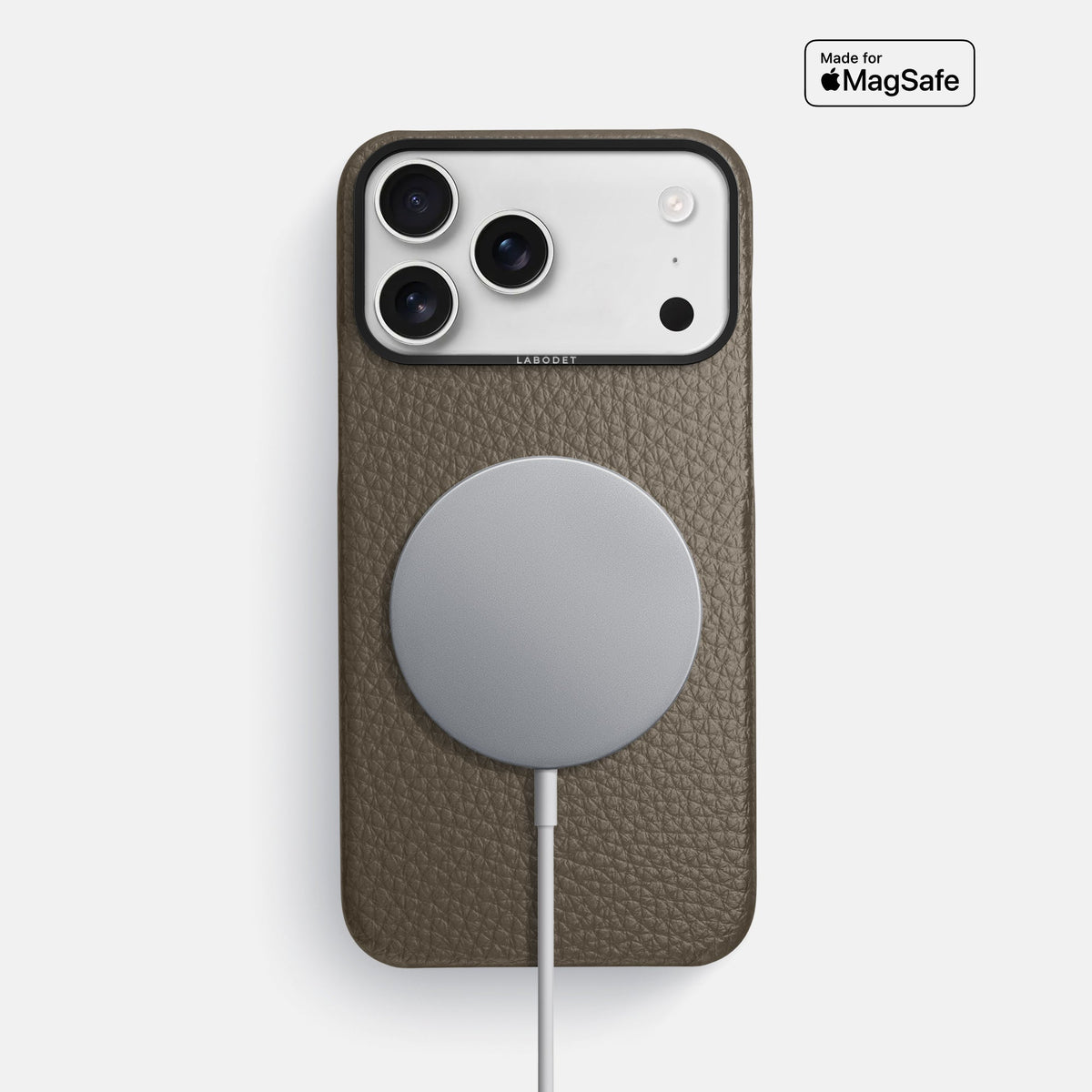 Classic Case For iPhone 18 Pro Max In Calf -5 | Taupe-Black