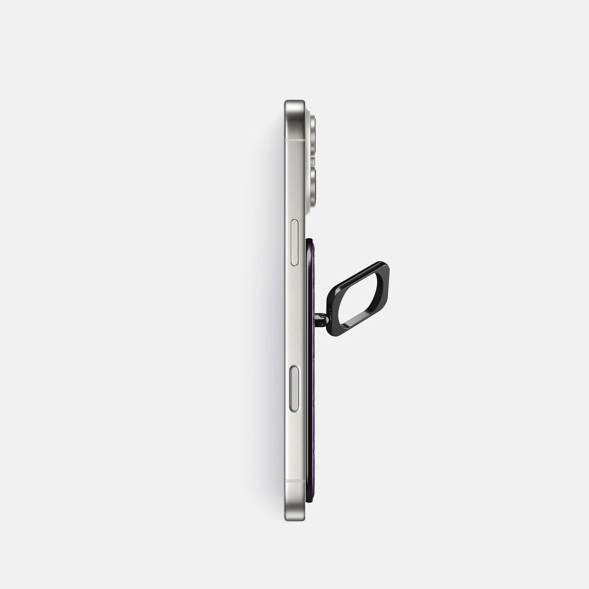 MagSafe Ring For iPhone 17 Pro In Porosus Crocodile -3 | Purple-Black