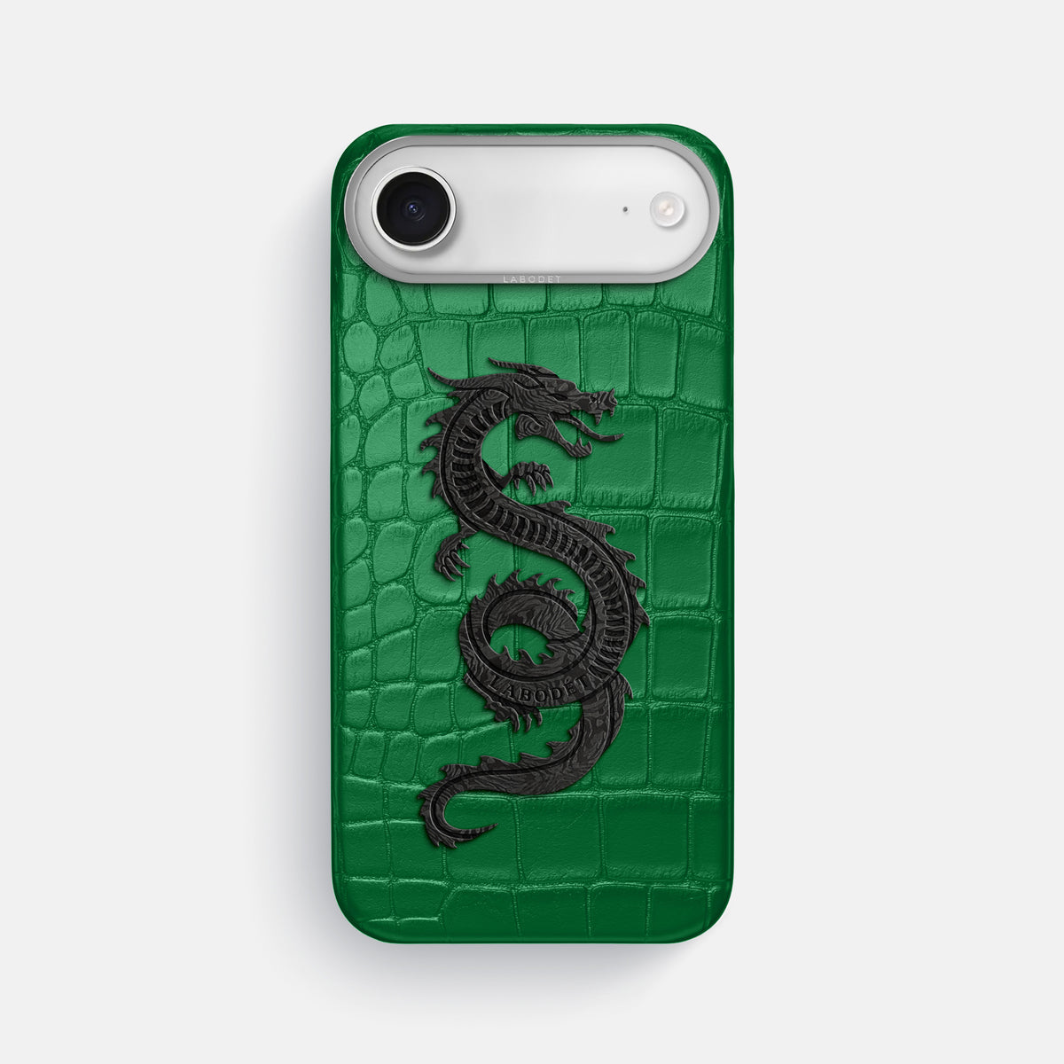 Classic Case With Carbon Dragon For iPhone 17 Air In Alligator -1 | Forest-Green-Steel